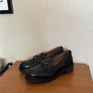 Gentle Souls by Kenneth Cole Women's Libby Bit Loafers Black Leather Size 8.5